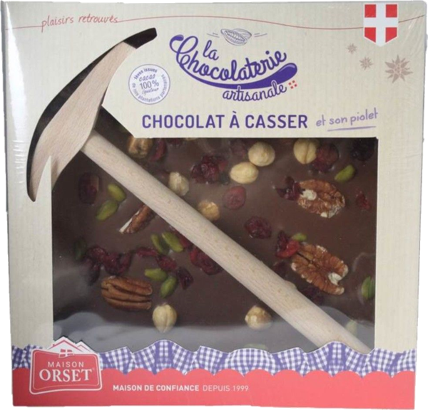 Chocolat Au Lait Aux Mendiants A Casser Avec Son Piolet - LA CHOCOLATERIE  ARTISANALE
